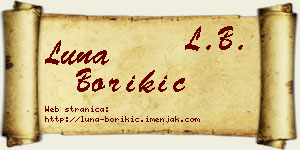 Luna Borikić vizit kartica